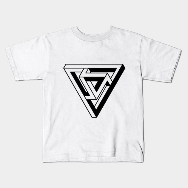 abstract triangle gift Kids T-Shirt by Bianka